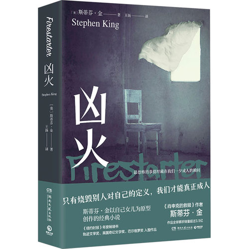 【正版】凶火 2024新版斯蒂芬金著纽约时报年度书轨迹文学奖英国奇幻文学奖提名小说侦探悬疑推理小说惊悚恐怖外国小说-封面