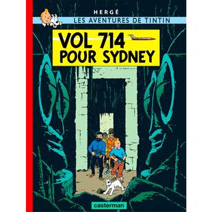 法语版 aventures Vol. Tintin 丁丁历险记22：714航班 Vol Sydney 新华正版 pour 书进口法文书励志法文小 原版 22. Les