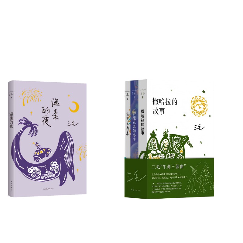 【新华文轩】三毛 4册 撒哈拉的故事+梦里花落知多少+雨季不再来+温柔的夜 三毛著 正版书籍小说畅销书 新华书店旗舰店文轩官网