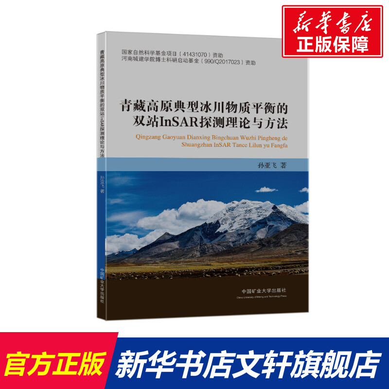 青藏高原典型冰川物质平衡的双站InSAR探测理论与方法 孙亚飞 正版书籍 新华书店旗舰店文轩官网 中国矿业大学出版社