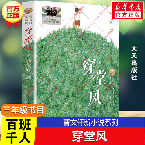 新华文轩】穿堂风 百班千人三年级阅读书目曹文轩新小说系列儿童文学成长故事书必小学生三年级课外书推荐阅读书目正版天天出版社