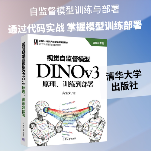 视觉自监督模型DINOV3：原理、训练到部署 高强文 著 正版书籍 新华书店旗舰店文轩官网 清华大学出版社