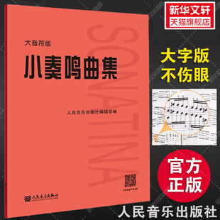 人民音乐官方正版 小奏鸣曲集 大字版 书籍红皮是 大音符版 初学入门库劳克列门蒂海顿莫扎特贝多芬杜舍克练习曲教材教程曲谱曲集书