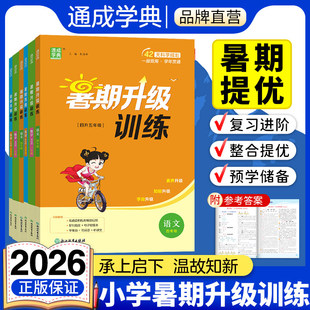 2026新版小学暑假升级训练语文数学英语一二三四五六年级上下册寒假作业一本通典暑假衔接预复习课时作业本同步练习专项训练习册