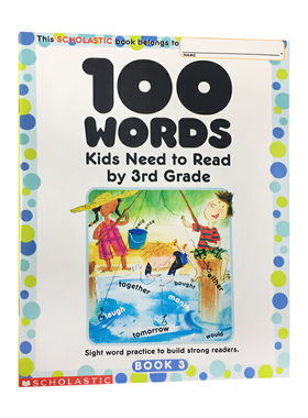 三年级孩子要知道的100个单词 100 Words Kids Need to Read by 3rd Grade: Sight Word 进口英文原版书籍 外版经典畅销书新华正版
