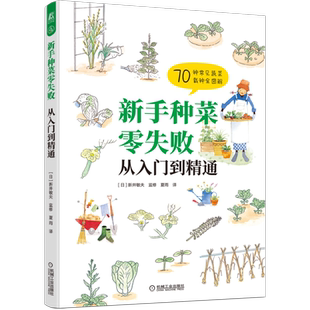 新手种菜零失败 从入门到精通 新井敏夫 栽培容器 播种 定植 搭架 摘心 施肥 修剪 病虫害 采收技巧 蔬菜种植指南 机械工业出版社