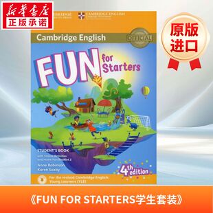 新华文轩】FUN FOR STARTERS Movers Flyers 学生套装 剑桥少儿英语剑桥YLE官方一二三级备考教材正版书籍新华书店旗舰店文轩官网