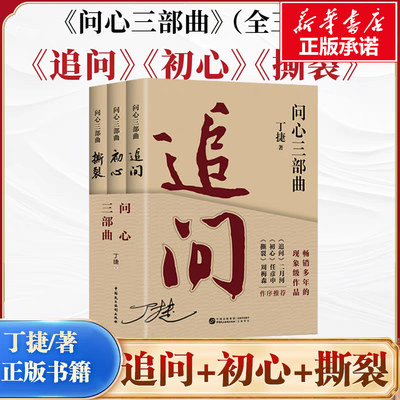 新版全三册问心三部曲 追问+初心+撕裂丁捷著反腐警示录反腐纪实 二月河、任彦申、周梅森等名家作序推荐纪实文学