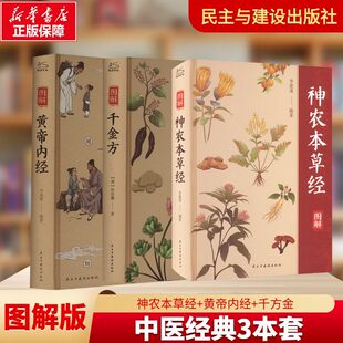 黄帝内经(图解版)+千金方+神农本草经 无 正版书籍 新华书店旗舰店文轩官网 民主与建设出版社