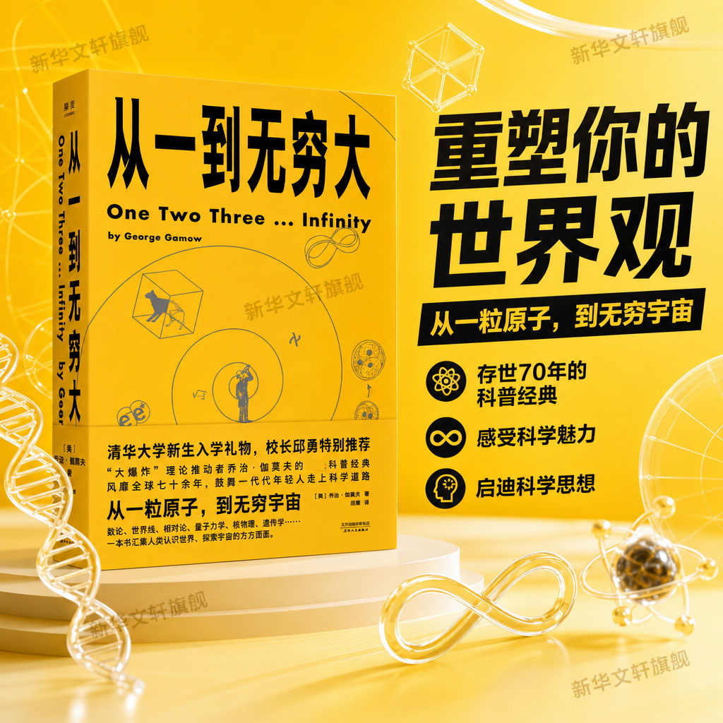 从一到无穷大 正版物理世界奇遇记 乔治·伽莫夫经典科普书爱因斯坦相对论和四维时空领略科学的诗性与浪漫青少年中小学生读物书籍