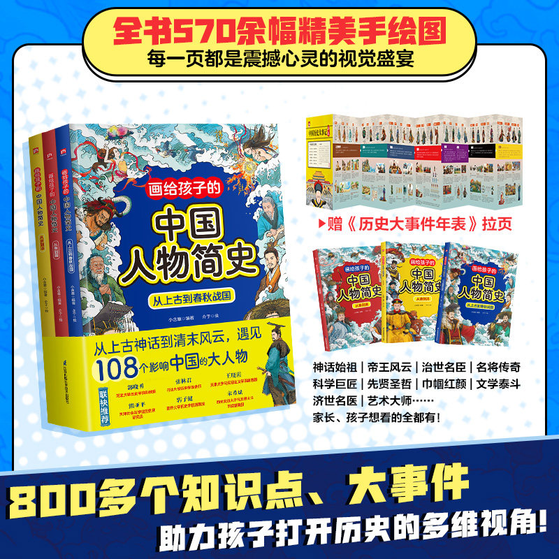 画给孩子的中国人物简史(全3册)图片