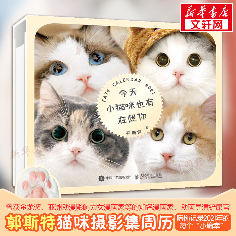 今天小猫咪也有在想你 郭斯特 猫咪写真摄影集周历 萌趣猫猫照片日历
