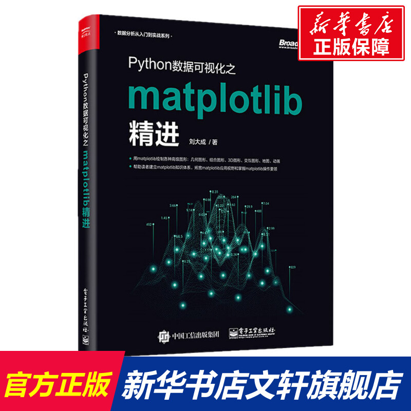 Python数据可视化之matplotlib精进 刘大成 正版书籍 新华书店旗舰店文轩官网 电子工业出版社 书籍/杂志/报纸 计算机软件工程（新） 原图主图