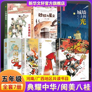 河南典耀中华广西阅美八桂五年级寒假必读快乐读书吧课外阅读四大名著水浒传三国演义红楼梦西游记城墙上的光小兵雄赳赳砂粒与星尘