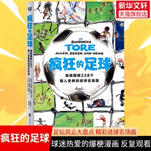 【官方正版】疯狂的足球漫画图解228个载入史册的精彩进球名场面足联世界杯足坛风云大盘点精彩名场面绿衫王朝那些年我们追的球星
