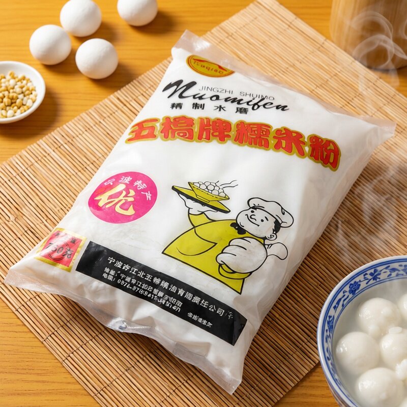 宁波特产五桥牌元宵粉水磨糯米粉 汤团粉 汤圆粉糯米面750g品质好