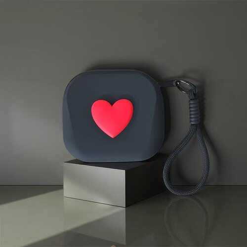 爱心硅胶零钱蓝牙耳机收纳包
