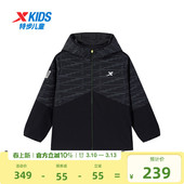 新款 春秋季 特步童装 男童保暖儿童休闲百搭风衣大外套 商场同款