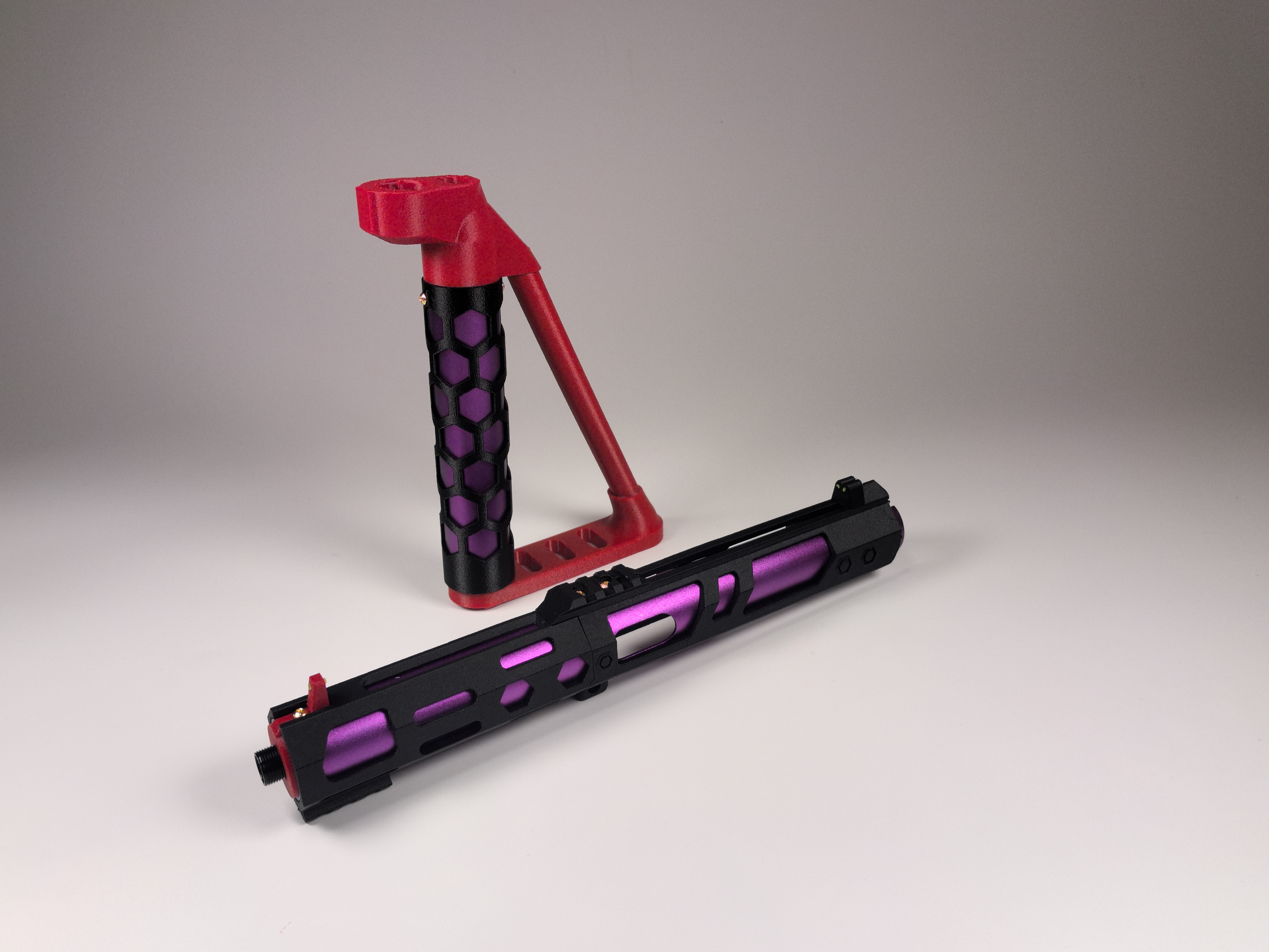 SQB套件D铝合金管材标配cnc金属14牙头可延长可加装发光消和火冒