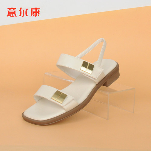 意尔康2025新款夏季露趾凉鞋
