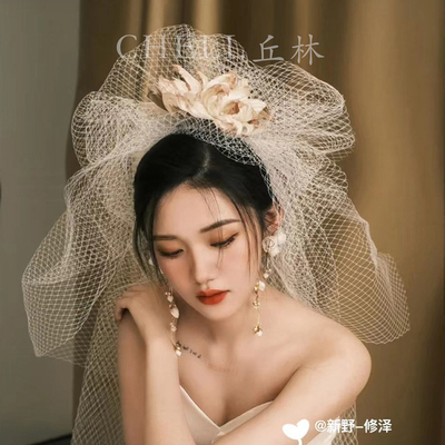 cheli丘林新娘头纱头饰配饰