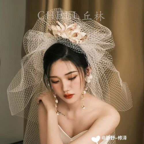 cheli丘林新娘头纱头饰配饰