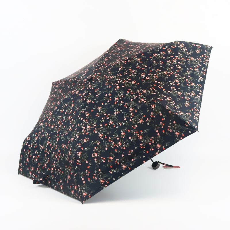 宏达五折超短超轻小巧放包包黑胶晴雨伞防晒防紫外线遮阳伞太阳伞