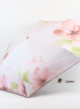 双层唯美宏达蕾丝五折超轻小巧洋伞超强防晒防紫外线遮阳伞太阳伞