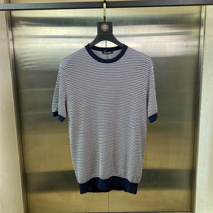 宽松针织衫 T恤男夏季 时尚 通勤打底衫 J45 专柜50码 大码 潮流圆领短袖