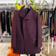 秋冬50%羊毛呢大衣男装 酒红色时尚 立领高领可翻领外套G4Q28