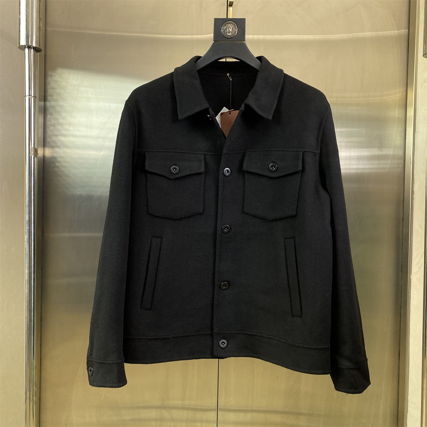 专柜XL黑色羊毛中长款大衣男冬季商务休闲翻领单排扣外套D74,男装,毛呢大衣,淘宝优惠券,粉丝福利购,淘宝优惠卷