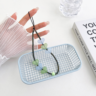 stringting手机链条爱心窜珠手机挂绳百搭手腕小清新女生