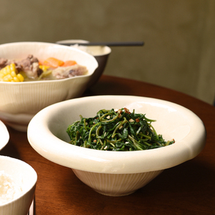 言己生活景德镇原创蘑菇系列高级感陶瓷汤面碗菜碗沙拉碗酸奶碗