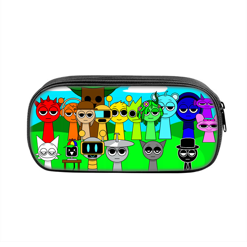 节奏盒子印花笔袋儿童文具袋