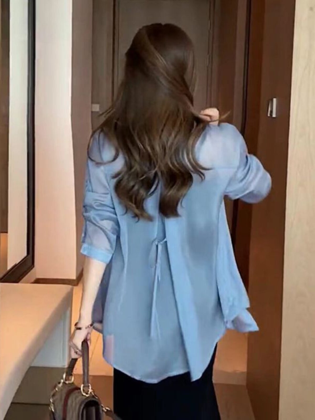 高级感防晒开衫女2025夏季薄款外套垂感外搭罩衫雪纺衬衫女潮图片