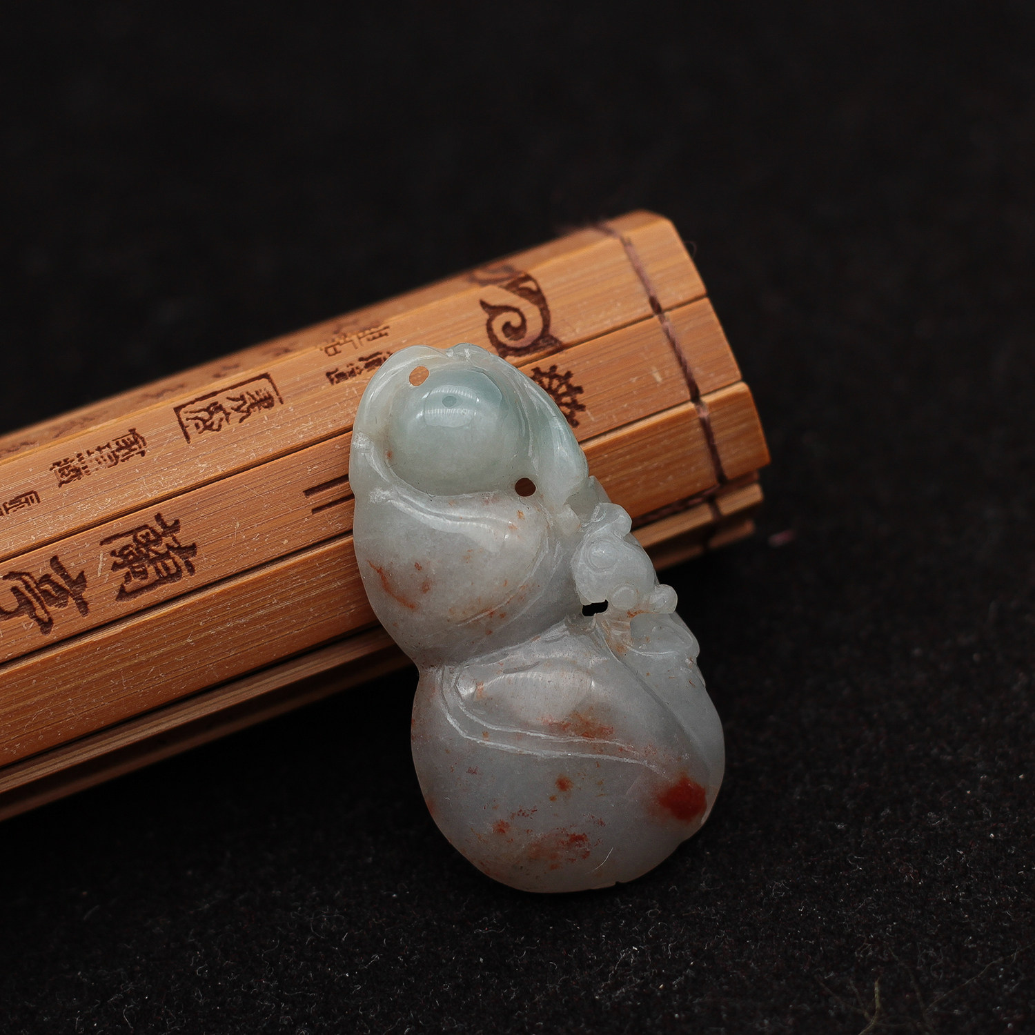 特价 缅甸天然a货翡翠玉器 冰糯种红翡玉葫芦蝙蝠福禄寿吊坠 包邮