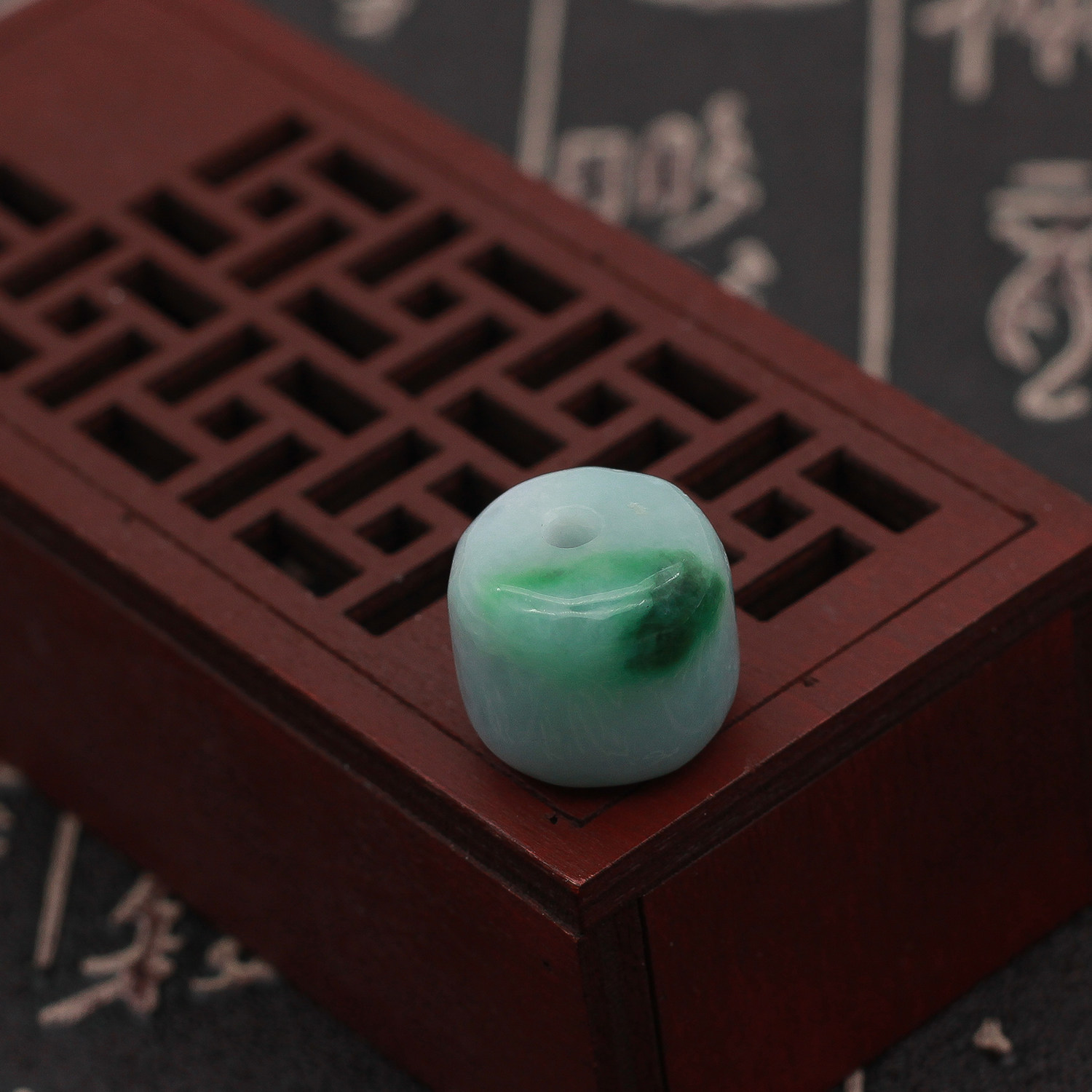 工厂直销 缅甸A货翡翠玉器 糯种飘绿路路通转运珠可编织手绳 包邮