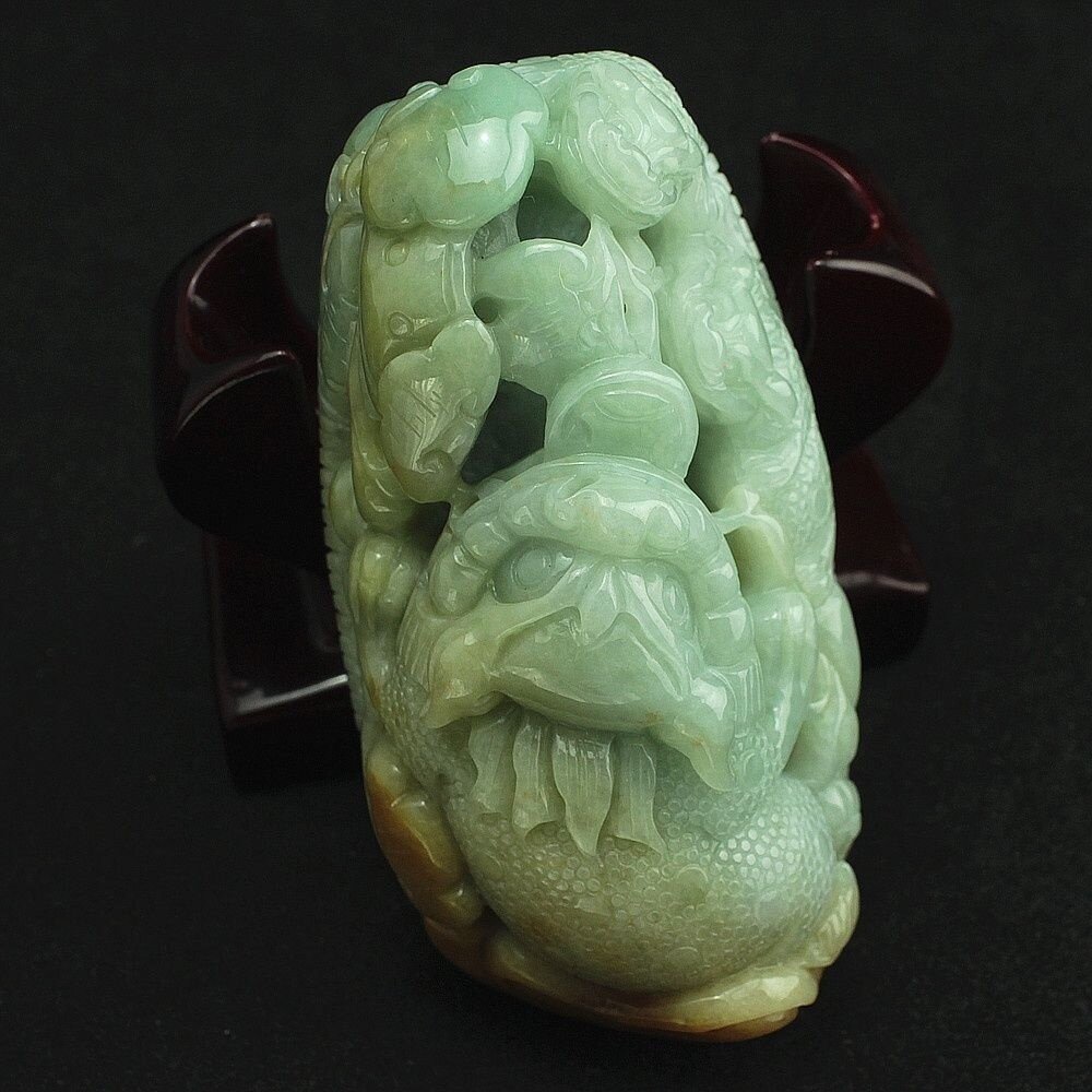 特价 缅甸天然翡翠A货玉器 老坑糯种黄翡三脚金蟾把件玩件 包邮