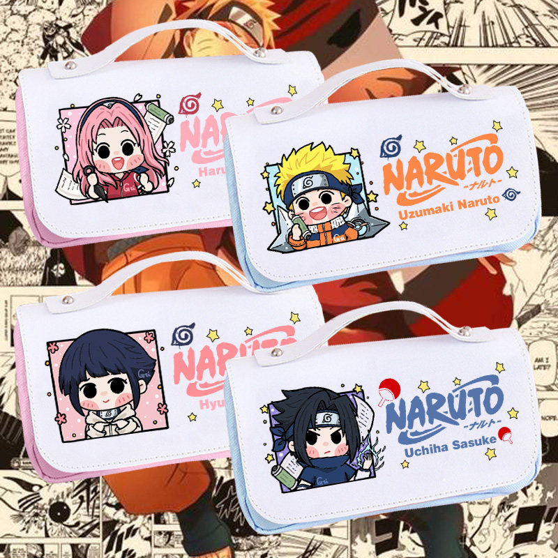 火影忍者周边笔袋大容量学生文具盒佐助鸣人卡卡西男女初中生笔盒