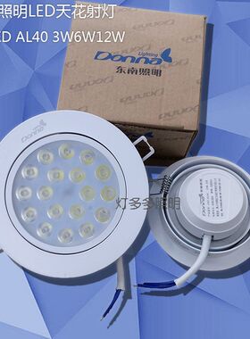 东南照明LED一体化天花射灯AL40/3W6W12W贴片吊顶嵌入式背景墙灯