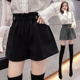 女秋冬2025新款 大码 胖mm宽松a字阔腿裤 毛呢短裤 高腰显瘦靴裤 外穿