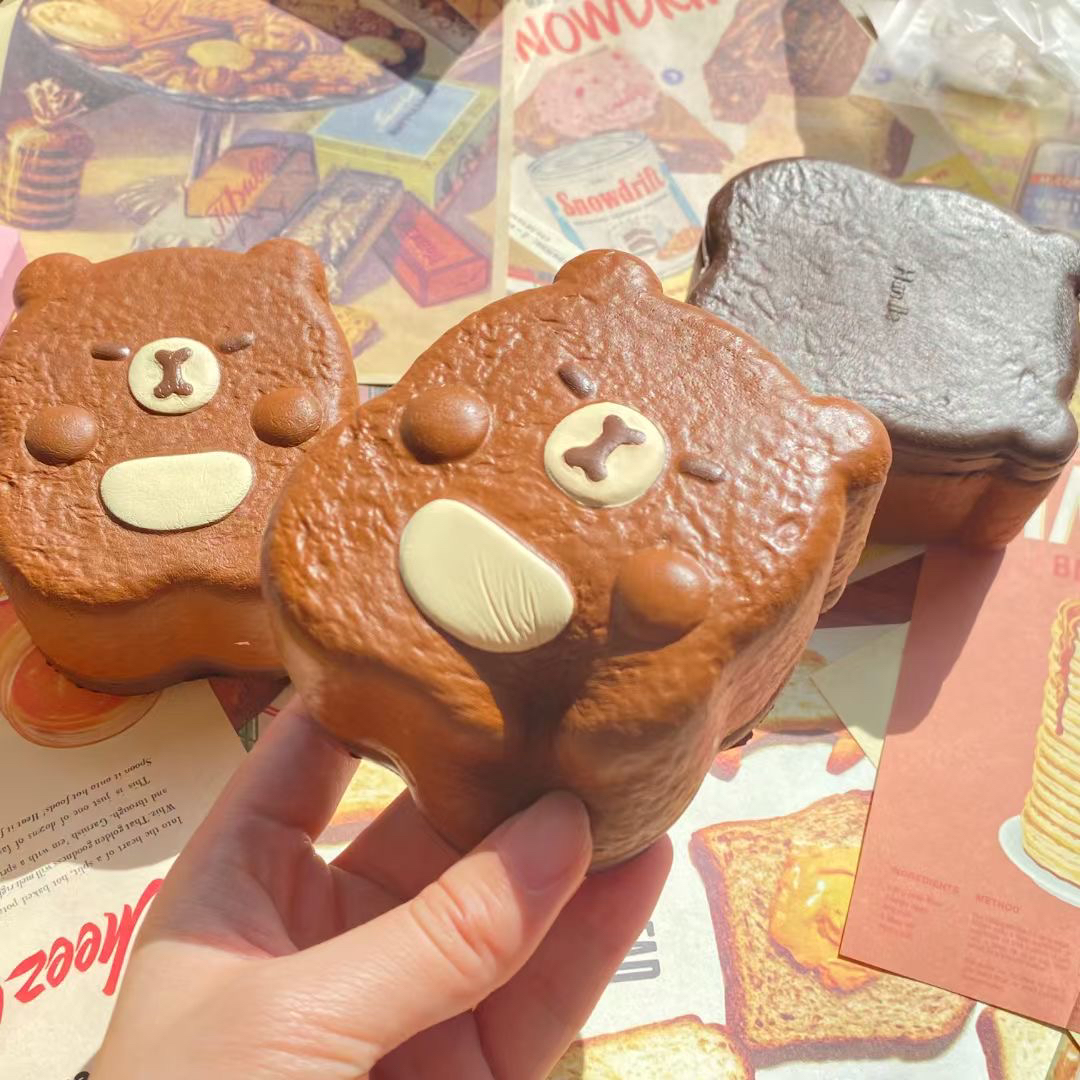 小红书同款卡皮吧啦面包慢回弹捏捏乐解压玩具squishy国产慢回弹