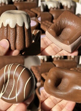 新品现货木吉食玩慢回弹捏捏梦龙派可露丽小饼干湿软油润squishy