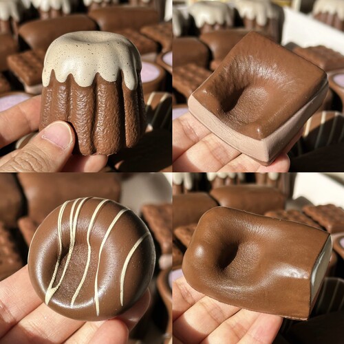 新品现货木吉食玩慢回弹捏捏梦龙派可露丽小饼干湿软油润squishy