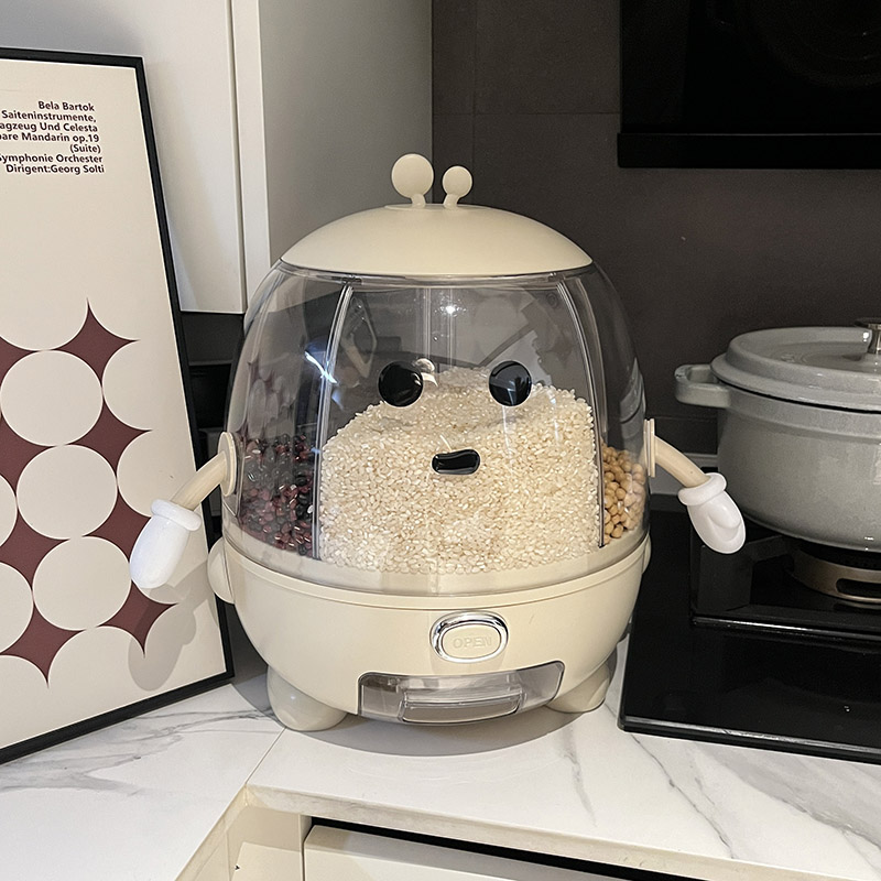 VIELEDIY可旋转五谷杂粮收纳米桶