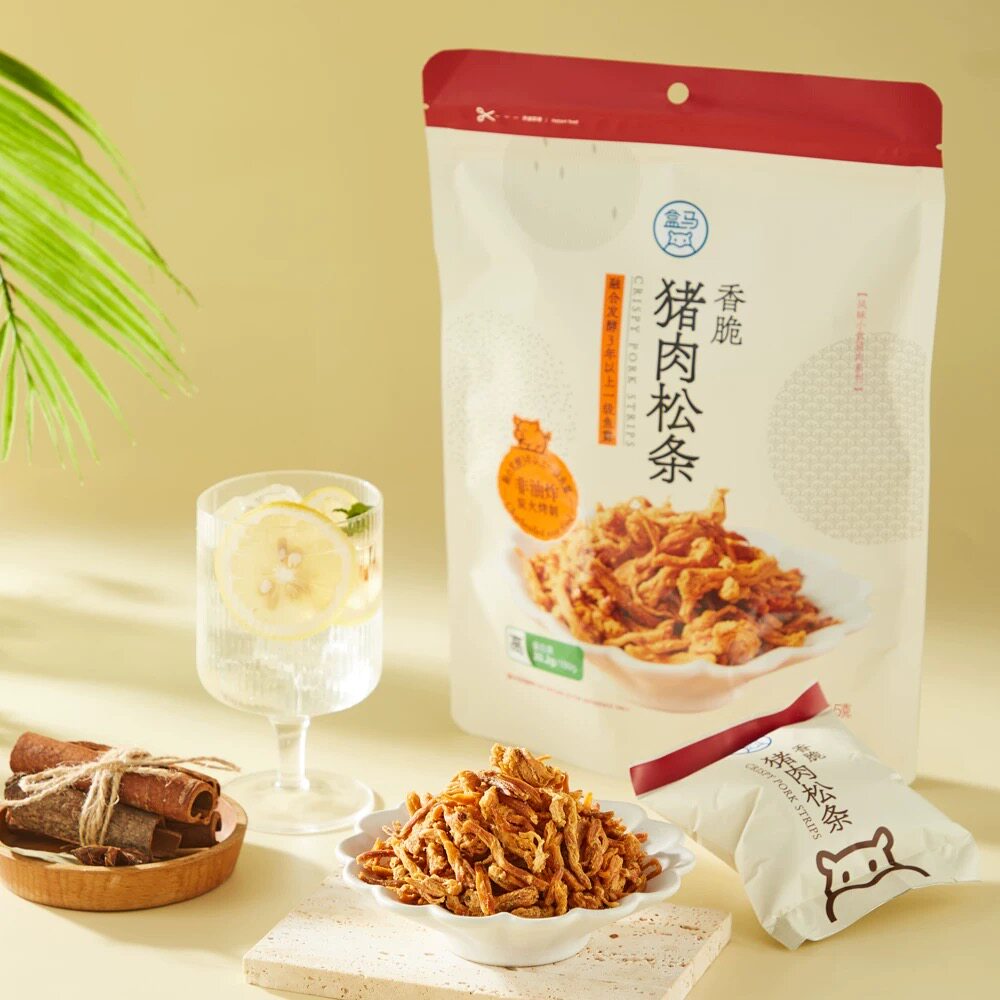 盒马代购香脆猪肉松条165g独立包装肉类零食休闲零食点心下午茶