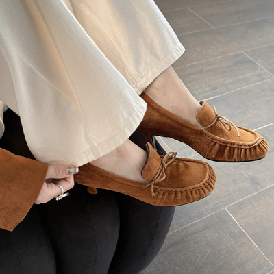 vibes。智性风·褶皱细跟单鞋女