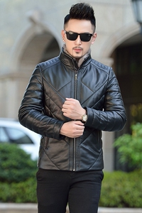 爆8137钱塘2020-2冬季男士皮衣商务水貂立领羽绒服P350控价458