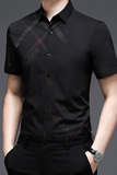 C8806钱塘2020-2夏季男士短袖精品衬衣格子免烫中年半袖休闲，男装衬衫，钱塘207-2