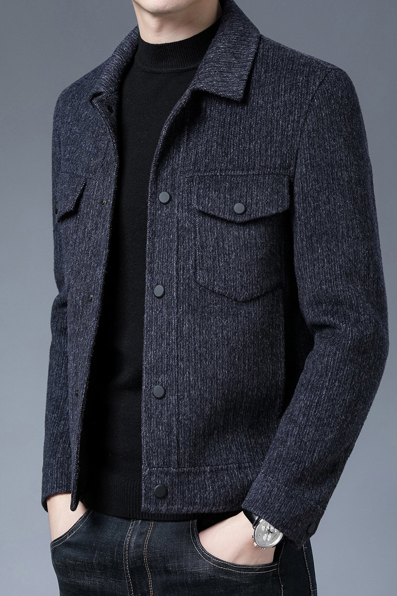 M1937-8钱塘2020-2秋冬高端双面呢男士休闲外套羊毛夹克精品,男装毛呢大衣,钱塘207-2